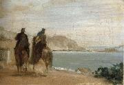Promenade beside the sea Edgar Degas